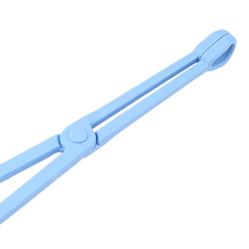 Reptile Feeding Tongs Blue Plastic Snake Lizard Clamps 24.5cm Wide Grip Safe Handling Tool for Pet Owners Breeders Amphibian Terrarium Enthusiasts