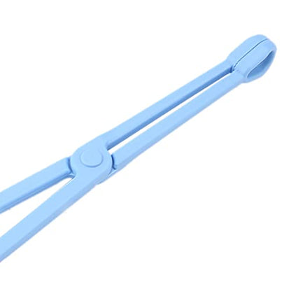 Reptile Feeding Tongs Blue Plastic Snake Lizard Clamps 24.5cm Wide Grip Safe Handling Tool for Pet Owners Breeders Amphibian Terrarium Enthusiasts