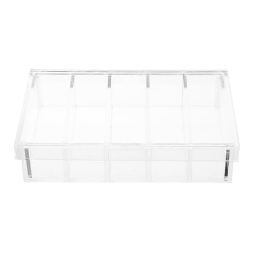 Specimen Container 5 Compartments Acrylic with Lid Reusable Petri Dish with High Transparency for Laboratory Use for Fish Cultivation and Incubation