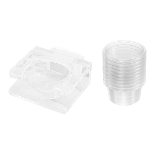 Reptiles Water Feeder Bowl with AntiEscape Design and Suction Base for Secure Placement in Habitats Secure Suction Feeder Bowl - color: Magnet Food Station