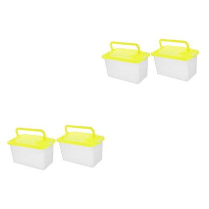 FRCOLOR 2pcs Travel Size Turtle Tank Reptile Feeding Tank Plastic Aquarium Cage Breeding Box - color: Multix2pcs, size: 15x11cmx2pcs