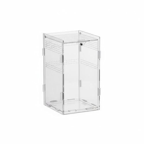 Transparent Reptile Enclosure Through Quality Clear Reptile Habitat Secure Latch Clear Acrylic Terrarium for Arachnid Enthusiasts, 12-12-20 - style: 12-12-20