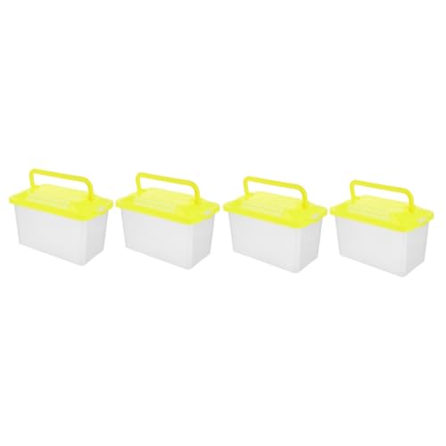 FRCOLOR 2pcs Travel Size Turtle Tank Reptile Feeding Tank Plastic Aquarium Cage Breeding Box - color: Multix2pcs, size: 15x11cmx2pcs
