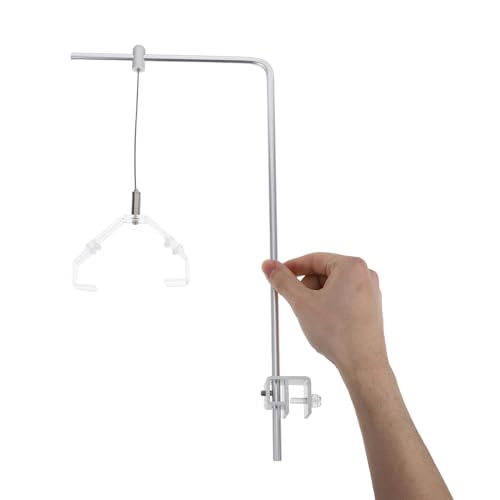 BESPORTBLE 2Pcs Aluminum Alloy Aquarium Light Stand - Adjustable Fish Tank Mount for 10 Gallon Tanks, Professional Plant Light Holder & Reptile Lamp Stand, Clip on Fish Lamp Bracket