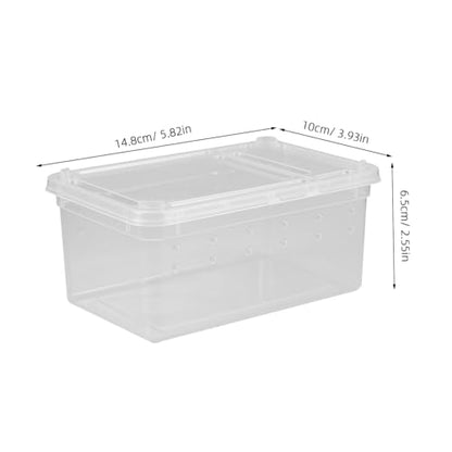 HANABASS Reusable Reptile Breeding Box Safe Feeding Container for Snakes Frogs Turtles and Animals Compact Terrarium for Home and Travel
