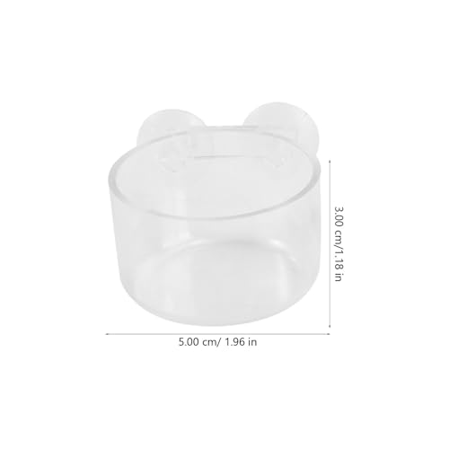 GANAZONO 2pcs Aquarium Fish Food Cup Set with Floating Acrylic Feeder Rings, Fish Feeding Device for Tank, Suitable for Frozen Bloodworms and Brine Shrimp Feeding in Home Aquariums