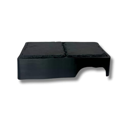 Reptile Slate Basking Hide | Accessory Platform for Bearded Dragon, Turtle, Gecko, Snake | Natural Basking Slate | Made in USA (Black, Standard) - size: Standard