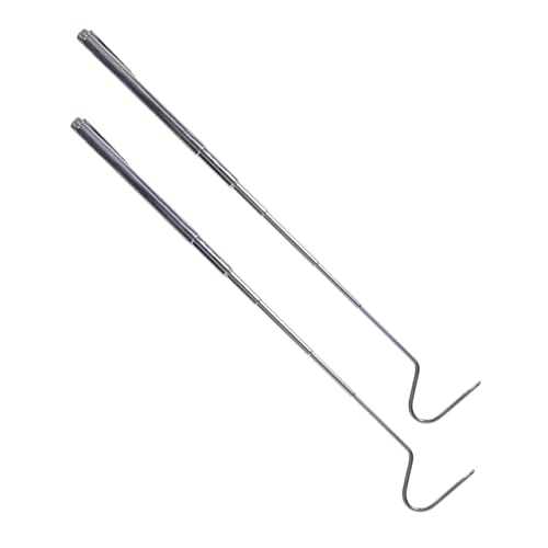 2pcs Professional Reptile Catching Snake Hook Extendable Snake Grabbers Non-Slip Handle for Safe Handling