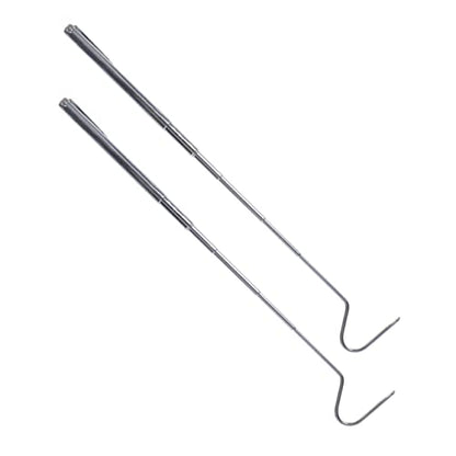 2pcs Professional Reptile Catching Snake Hook Extendable Snake Grabbers Non-Slip Handle for Safe Handling