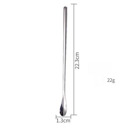 6Pcs Stainless Steel Long Handle Spoons, 2-Size Mixing Spoons for Coffee, Dessert, Honey, Cocktail & Kitchen Use (silver,3-pack 13cm +3-pack 23cm) - color: Silver, size: 3-pack 13cm +3-pack 23cm