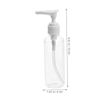 4pcs Cosmetic Water Bottle Mini Spray Bottles Bathroom Shower Container Shampoo Liquid Hand Liquid Hand Bottle Sample Case Terrarium Travel Pump Type White Clip Pump