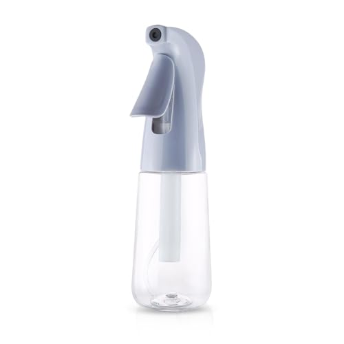 TANSHINE Continuous Spray Bottle for Hair,Ultra Fine Mist Water Hair Spray Bottles,Mister Spray Bottle,Refillable Plastic Sprayer for Hairstyling,Cleaning,Alcohol,Plants,Salons,6.8oz/200ml,Dusty Blue - color: Blue