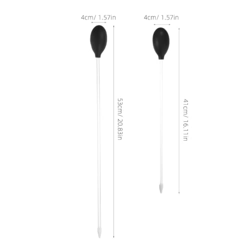 2pcs Fish Tank Cleaner Manual Aquarium Water Changer Tool for Mini Gravel and Poop, Reusable Acrylic and Silicone Droppers for Efficient Fish Tank Cleaning and Aquarium Maintenance