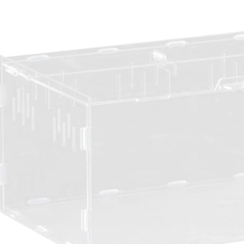 Reptile Breeding Box Acrylic Terrarium Container with Ventilation Holes for Snakes Turtles Chameleons Frogs Geckos Small Animal Habitat- 30x20x15cm