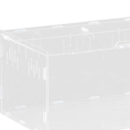 Reptile Breeding Box Acrylic Terrarium Container with Ventilation Holes for Snakes Turtles Chameleons Frogs Geckos Small Animal Habitat- 30x20x15cm
