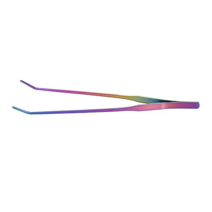 10.6Inch Stainless Steel Aquarium Tweezers Curved Design Ergonomic Non-Slip Grip for Planted Tank Fish Feeding Reptile Care(Curved Tweezers) - style: Curved Tweezers