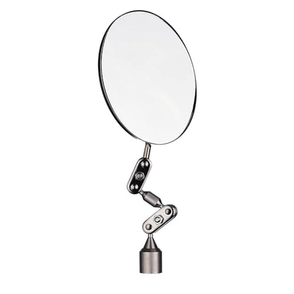 HARDK Magnetic Base Inspection Mirror Welding Mirror - Swivel Angle Ball Joint Antenna Mirror-3.35 Inch Diameter - size: 3.35 inch