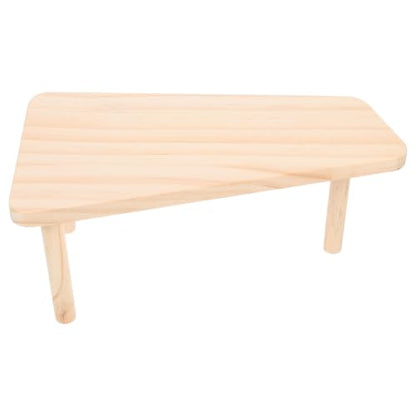 WOONEKY Wooden Small Pet Chick Platform for Chicken Breeding Box with Smooth Surface and Table Shape, Pet Accessory for Rutin Chick Playing and Reptile Box Decor