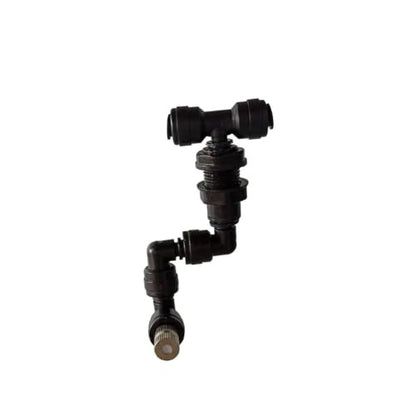 Reptile Adjustable Watering Fogger Mister With Quick-attach Nozzle（0.3mm) Connect With 1/4'' Pipe 1/2/3/4 Head(1-Head Black) - color: 1-Head Black