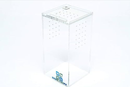Acrylic Terrarium – Magnetic Mini & Nano Enclosures for Reptiles, Amphibians, Invertebrates, Tarantulas, Scorpions, Frogs, Geckos & Exotic Pets (3 x 3 x 6 inches, 0.23 Gallon) - size: 3 x 3 x 6 inches, 0.23 gallon