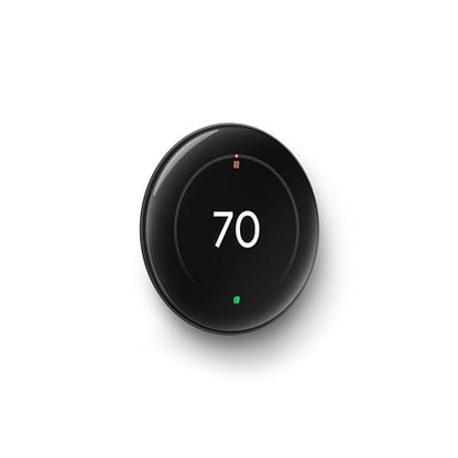 Google Nest Learning Thermostat (4th gen) + Nest Temperature Sensor (2nd gen) - Obsidian - color: Polished Obsidian