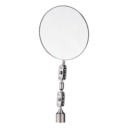 HARDK Magnetic Base Inspection Mirror Welding Mirror - Swivel Angle Ball Joint Antenna Mirror-3.35 Inch Diameter - size: 3.35 inch