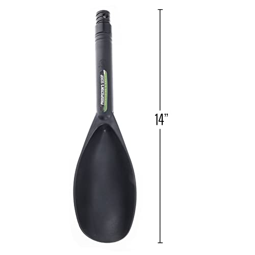 ASR Outdoor Metal Detector Plastic Sand Scoop with Steel Probe for Metal Detecting - color: Black with Probe