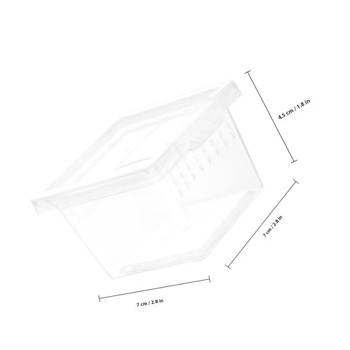 Reptile Breeding Box Plastic Habitat Case for Lizards Geckos and Insects Climbing Pet Feeding Container Suitable for Travel and Display