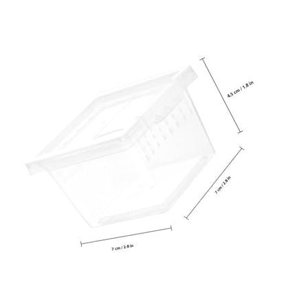 Reptile Breeding Box Plastic Habitat Case for Lizards Geckos and Insects Climbing Pet Feeding Container Suitable for Travel and Display