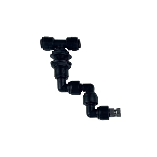 4 Head Garden Watering Reptile Fogger Mister With Quick Connecting Nozzle 0.3mm Connect With 6.35mm Pipe(1-Head Black) - color: 1-Head Black