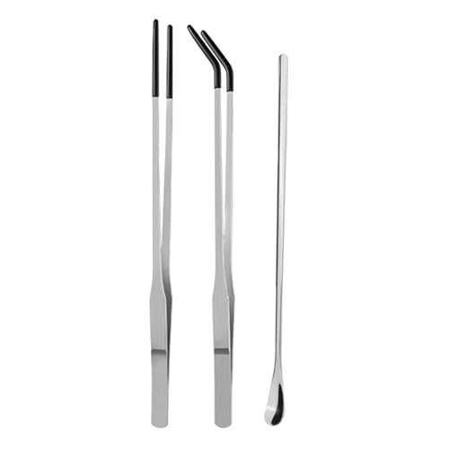 Reptiles Feeding Tongs Clamp Long Nonslip Coated Stainless Steel for Safe Pet Food Handling Pet Feeding Spoon - color: Feeding spoon primary color