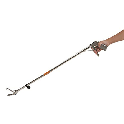 Diydeg Snake Tong Professional Stainless Steel Extra Long Collapsible Reptile Grabber Rattle Snake Catcher Heavy Duty Wide Jaw Handling Tool Snake Grabber Tool with Lock for Outdoor