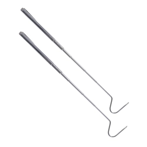 2pcs Telescoping Snake Catching Hooks Reptile Grabbers Extendable Reptile Hooks for Safe Handling and Relocation Snakes