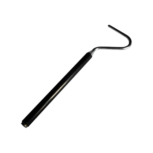 GSHLLO 18-66cm Extendable Catching Hook Stainless Steel Snake Hook Long Reptile Hook Reptile Handling Tool Snake Handling Hook Retractable Hook Tool for Controlling Moving