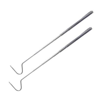 Mipcase 2pcs Retractable Snake Catching Hooks Reptile Tool Snake Grabber for Wild Catching and Feeding Bowl Handling