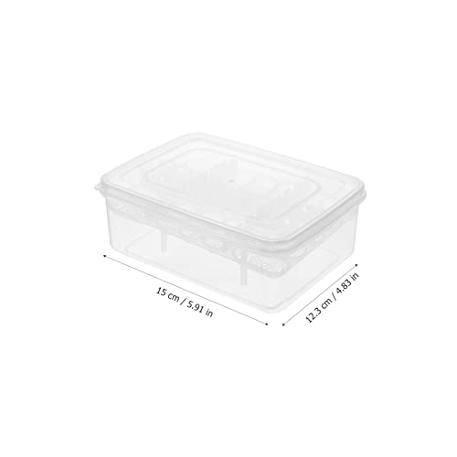 2Pcs Compartment Egg Incubator Tray for Reptile Hatching Reusable Transparent Hatchery Box for Tortoise Lizard and Management and Storage