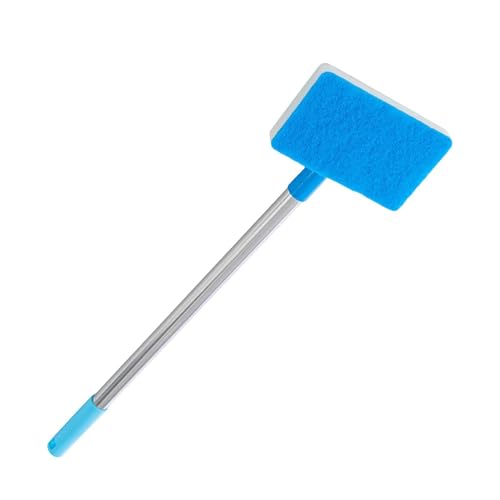 Aquarium Cleaning Brush Adjustable Long Handle Rustproof Algae Scraper | Space-Saving Fish Tank Brush Cleaner for Aquarium Turtle Reptile Terrarium Home Kitchen Water Wall Betta