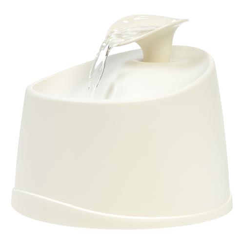 IRIS USA Cat Water Fountain, 44 oz, Kitty Spout, White | Dog Fountain Water Bowl, Silent, Replaceable Charcoal Filter - color: White, style: Water Fountain