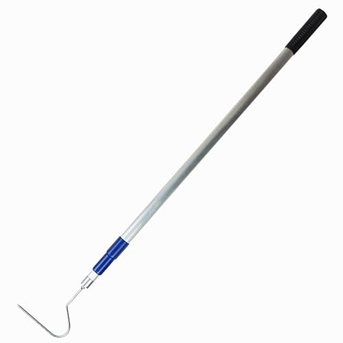 36"-83" Telescoping Snake Hook - Professional Outdoor/Home Reptile Tool, Aircraft-Grade Aluminum Pole & Stainless Steel Hook, Holds 50lbs