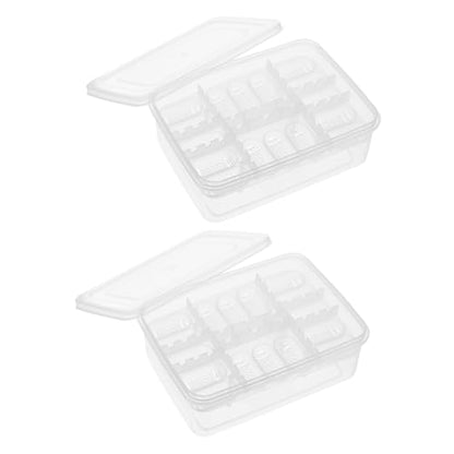 BESPORTBLE 2Pcs Compartment Reptile Hatchery Tray Lightweight Incubator Box for Lizard Easy to Clean and Portable Breeding Case