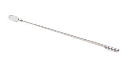 Steelman 21-Inch Telescoping Auto Inspection Mirror, Articulating 1 x 2-Inch Rounded Rectangular Mirror, Pocket Clip, Plated Brass - size: 21 inches