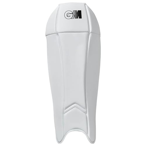 Gunn & Moore Unisex-Youth GM Cricket Wicket Keeping Pads, 606, White,50702207