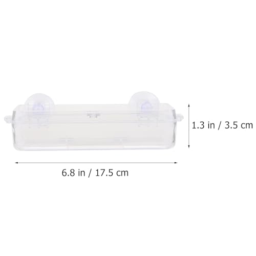 KALLORY Escape-Proof Suction Cup Reptile Feeder Bowl, Anti-Escape Lizard Feeding Basin with Water Dish for Geckos and Small Reptiles in Terrariums