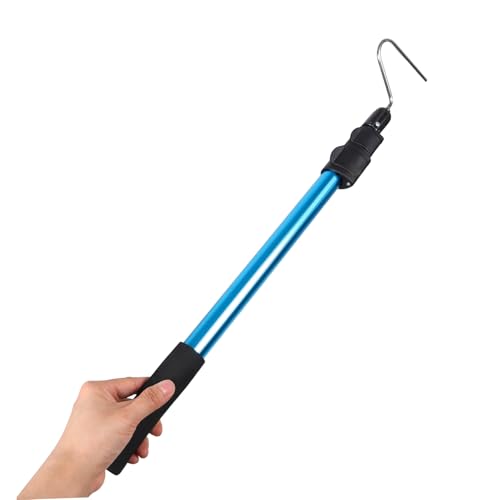 Retractable Snake Hook and Metal Snake Grabber, Collapsible Aluminum Alloy Reptile Catching Tool 19.7-45.7in for Garden and Outdoor Handling