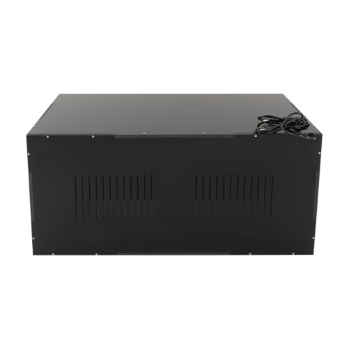 Reptile Enclosure 39.4" x 19.7" x 19.7", PVC Terrarium with Dual Digital Thermostats 32-210℉ for Bearded Dragon Snake Turtle, Black