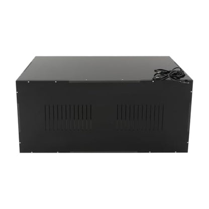 Reptile Enclosure 39.4" x 19.7" x 19.7", PVC Terrarium with Dual Digital Thermostats 32-210℉ for Bearded Dragon Snake Turtle, Black