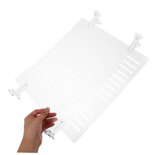BESPORTBLE 1 Set Fish Tank Divider - Transparent Acrylic Aquarium Isolation Net Adjustable Fish Separator Dividing Net Plate for Shrimp Reptiles