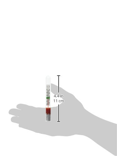 Penn-Plax Therma-Temp Standing Thermometer - Easy to Read - Accurate Aquarium Temperature Gauge with Weighted Base for Upright Placement - Safe for Freshwater & Saltwater Tanks - Clear, 4.25 Inches - size: 4.25 inches, style: Clear