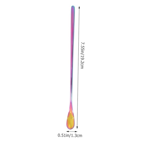 Toddmomy 2Pcs Stainless Steel Lizard Feeding Spoon Long Handle PET Food Scoop for Reptiles and Small Animals Sturdy and Easy to Use Feeding Tool