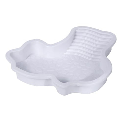Turtle Water Pool Turtle Pool Aquarium Ornament Aquatic Climbing Pet | Turtle Soaking Tub with Ladder Turtle Pool Scenery for Gecko, Turtle, Bearded Dragon, Aquatic Climbing Pet, Amphibians - color: White